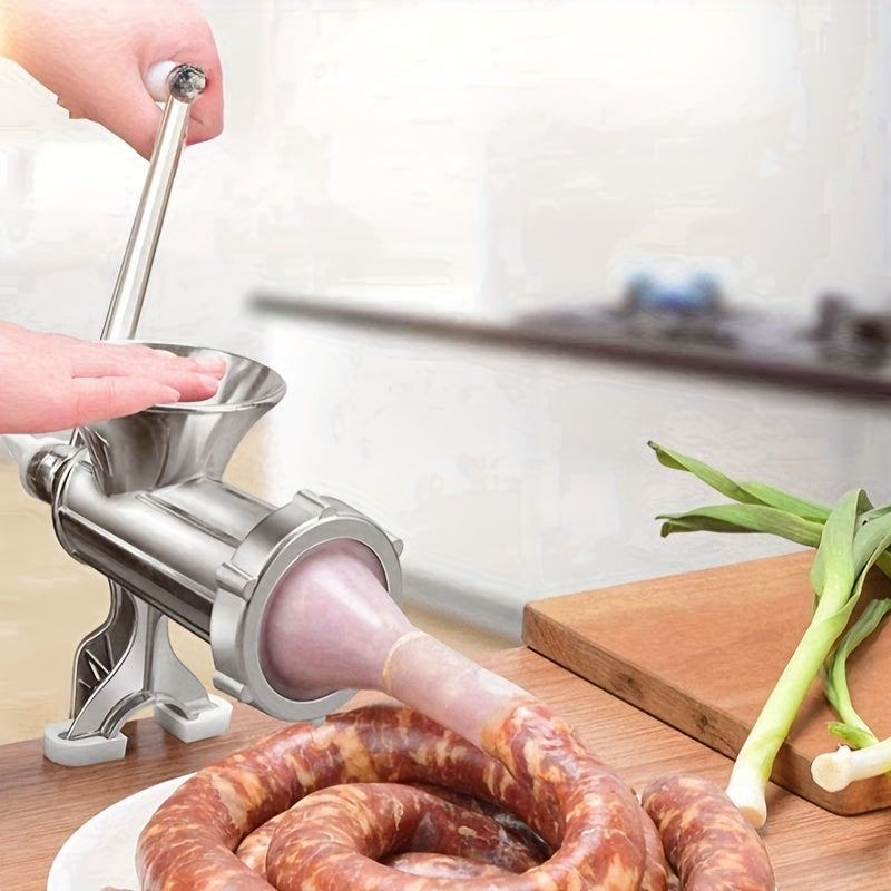 Manual Meat Grinder Hand-Crank Sausage Maker with Staining Jar for Home Use