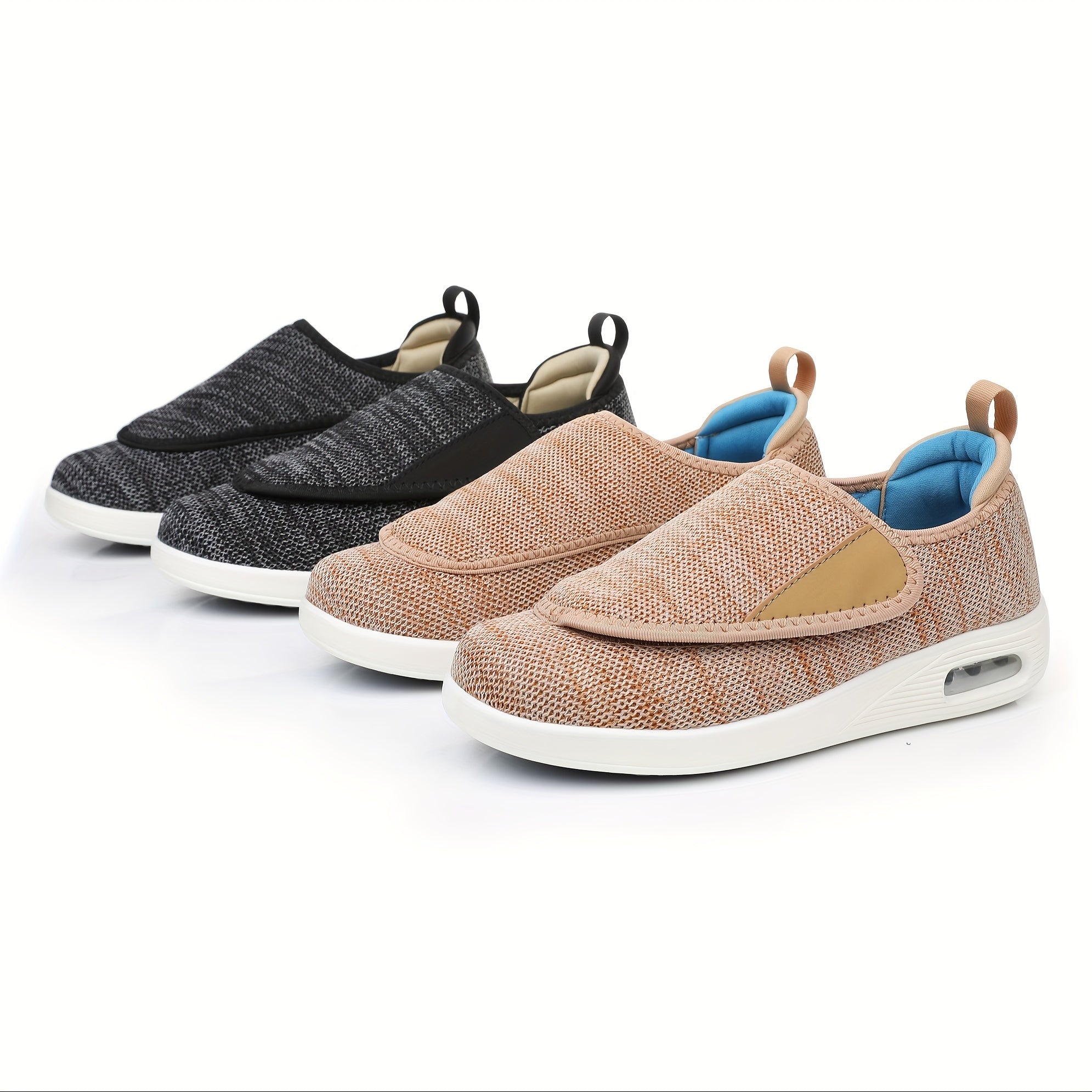 Women's Breathable Mesh Sneakers Adjustable Hook and Loop Cloth Shoes