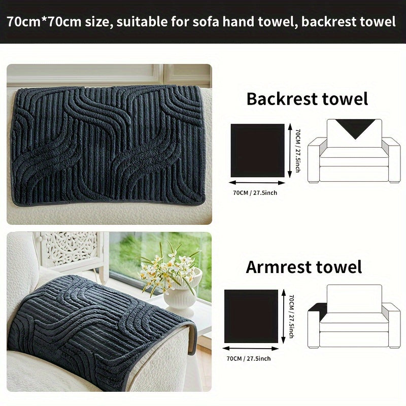 Zamonaviy Jacquard T-qoʻshiq qoplamasi, armchairdan bo‘lakli divanlargacha, sirpanmaydigan velvettan tayyorlangan