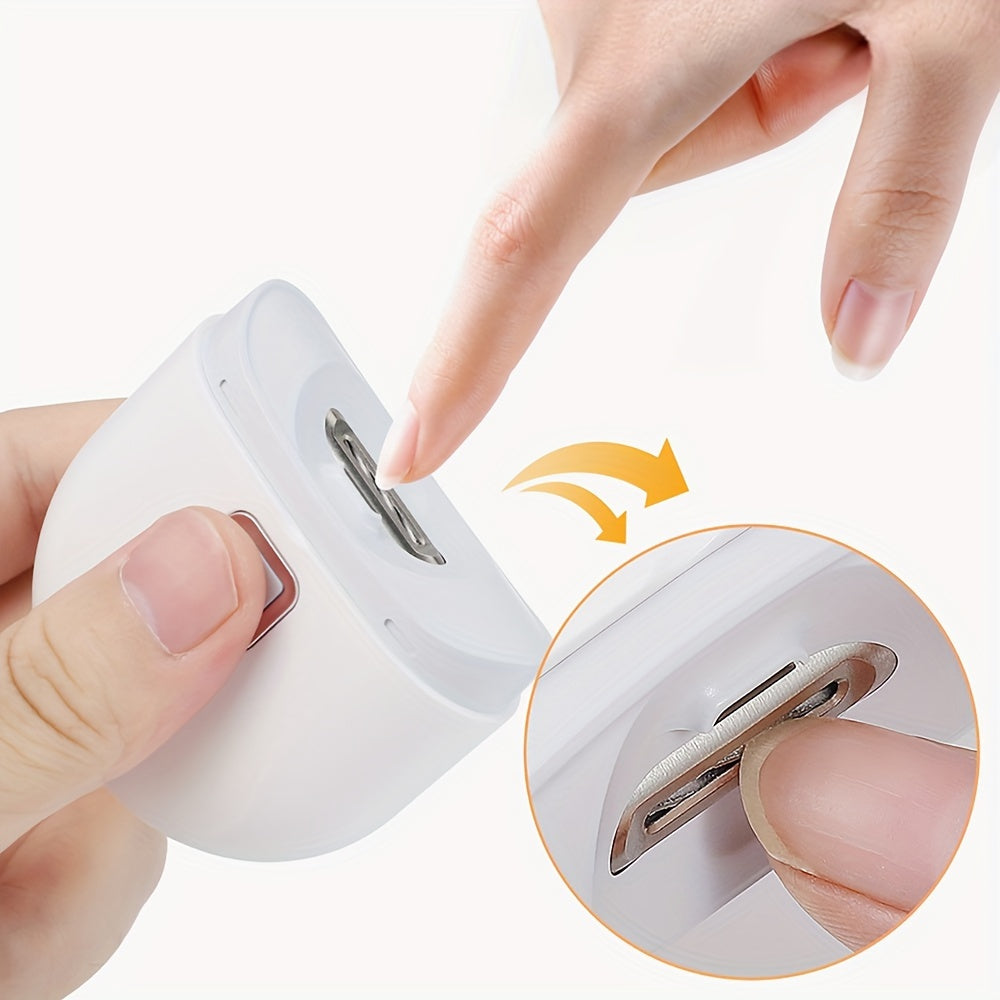 Qayta zaryadlanadigan elektr tirnoq kesgichi xavfsiz va oson kesish uchun, qo'llar va oyoqlar uchun mos. Keksalar va yoshlar uchun ajoyib. 300mAh litiy batareyasi bilan USB orqali zaryadlash.