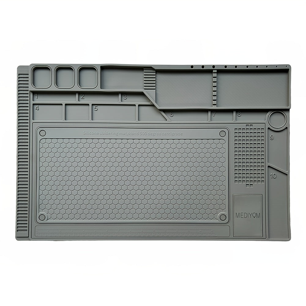 Silicone Soldering Mat Set Anti-slip Heat Resistant Insulation Workbench Tools