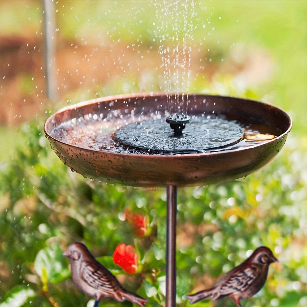 Metal Bird Bath with Ground Stake for Garden Lawn and Villa Decoration