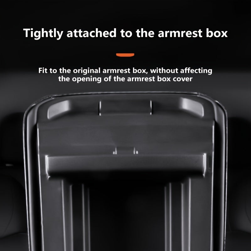 Car Center Console Armrest Cover for Tesla Model 3 and Y Carbon Fiber Matte Glossy