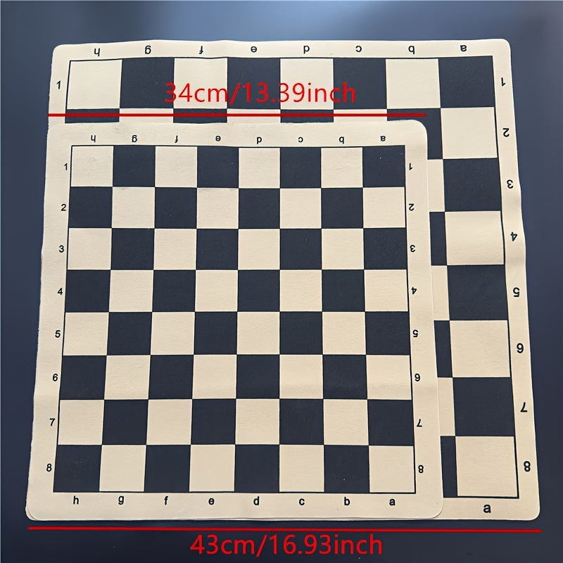 Standard Edition Collapsible Portable Chess Checkers Board 34cm 43cm for Education