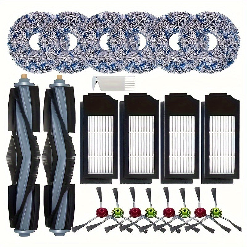 Robot Vacuum Accessory Kit With 2 Main Brushes 4 HEPA Filters 8 Side Brushes 6 Mop Pads