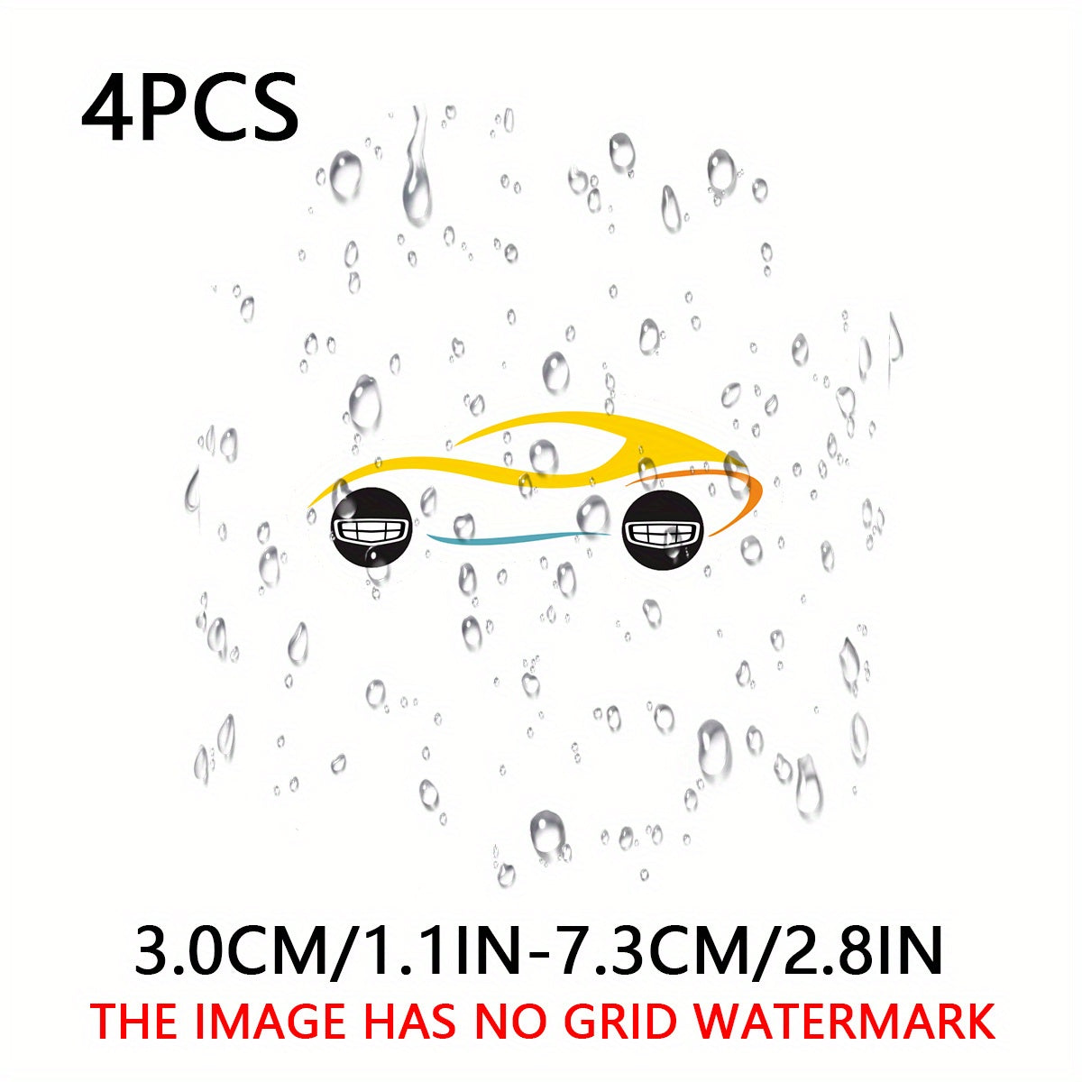 4pcs Creative Simple Vinyl Bumper Stickers Car Decal Decorative Accessories