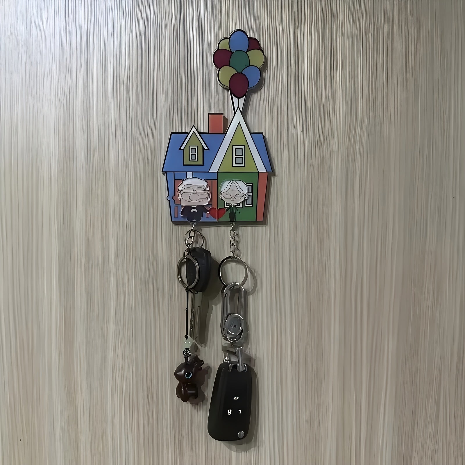 Juego de llaveros románticos para parejas con colgante de corazón de acrílico para amantes y recién casados