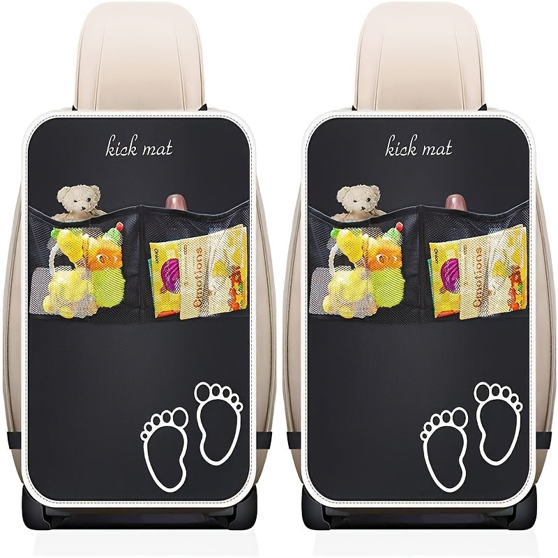 Protector de respaldo para asiento de coche, tela Oxford, anti-arañazos, organizador para patadas