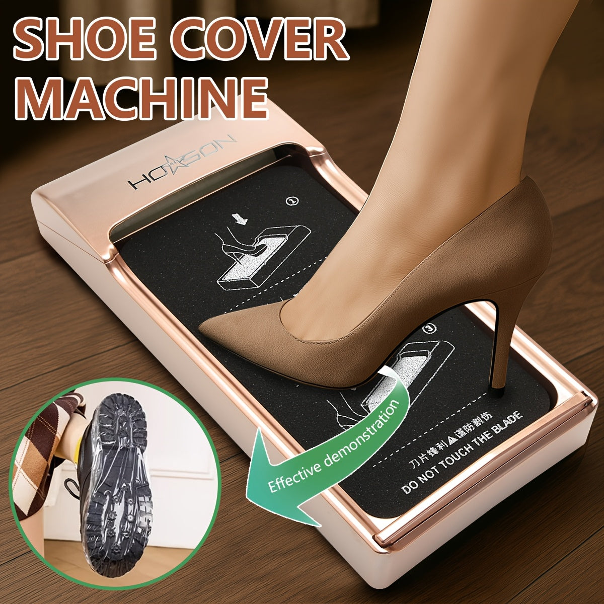 Disposable Shoe Cover Machine With Adhesive Film For Hygiene Floor Protection