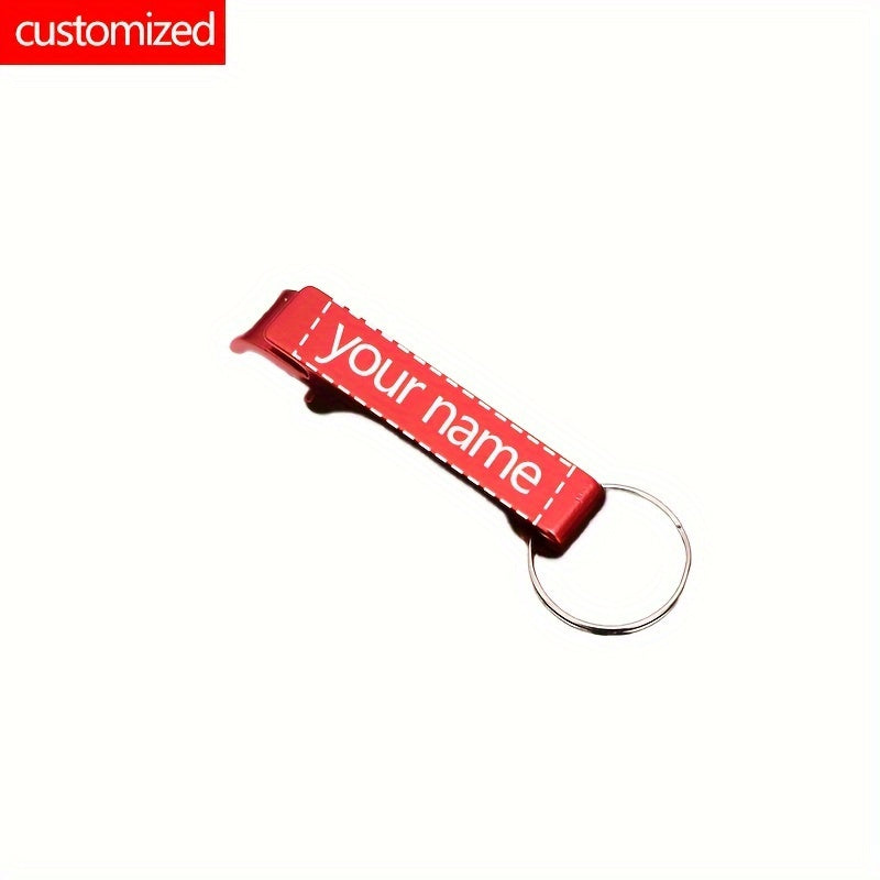 Индивидуальный красочный брелок из сплава с открывалкой для бутылок и пользовательским текстом, логотипом, номером телефона