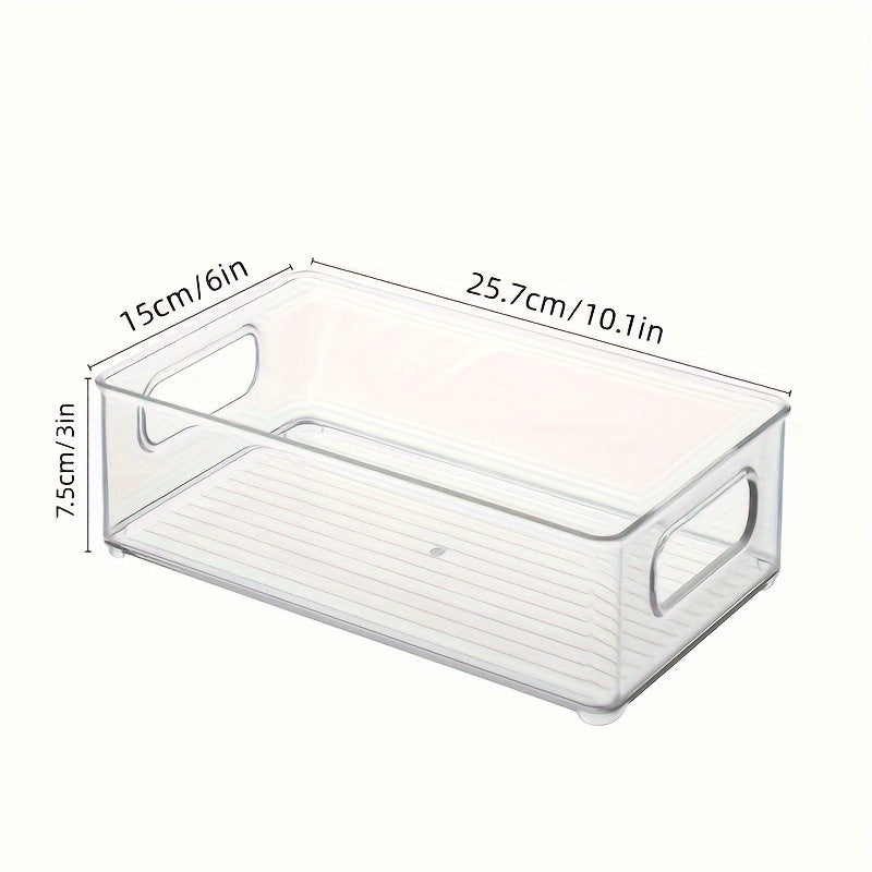 Stackable Transparent Refrigerator Organizer Box for Pantry, Fruits, Snacks