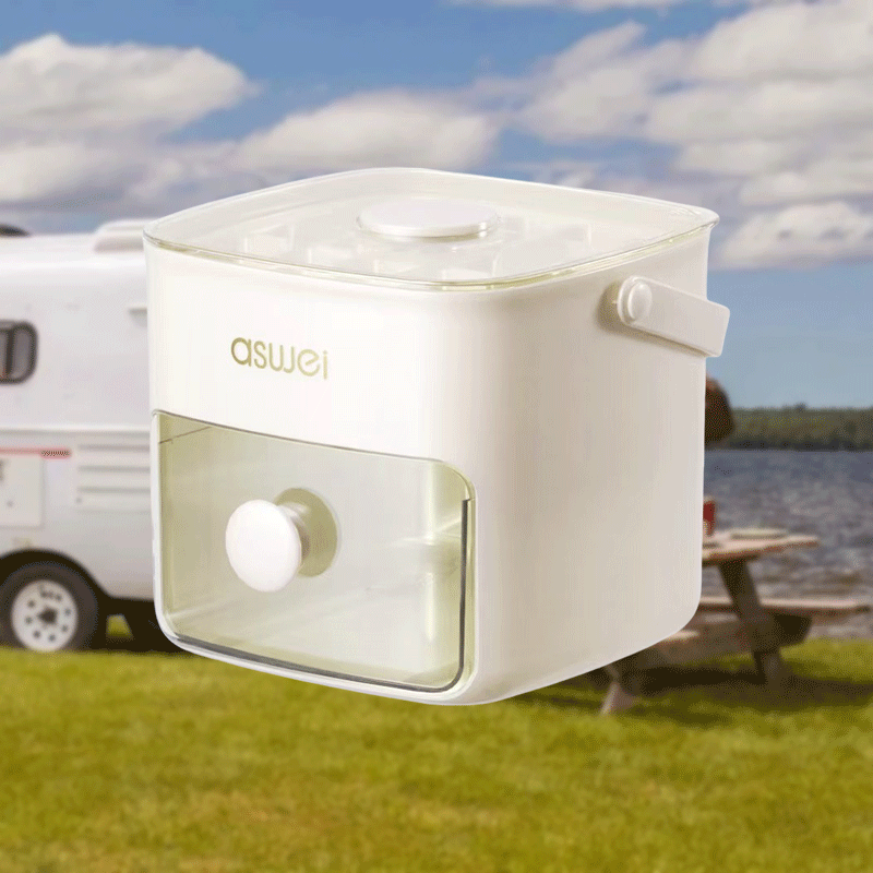 Portable Manual Ice Maker Large Capacity Produces 48 Cubes Summer Appliance