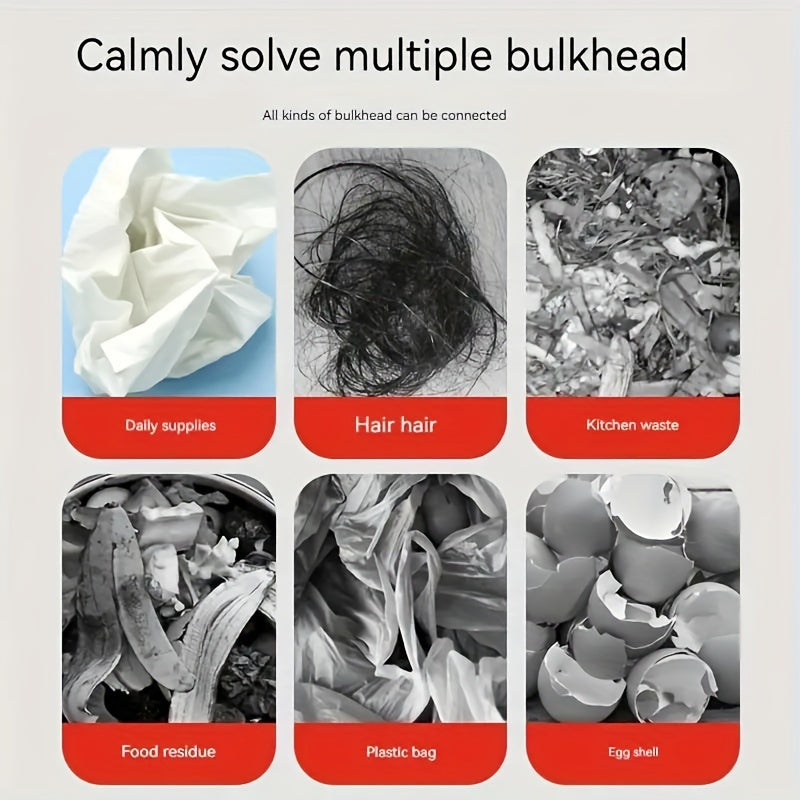 Dispositivo eléctrico de dragado de tuberías para obstrucciones en inodoros y cocinas con serpiente de drenaje y resorte de extensión