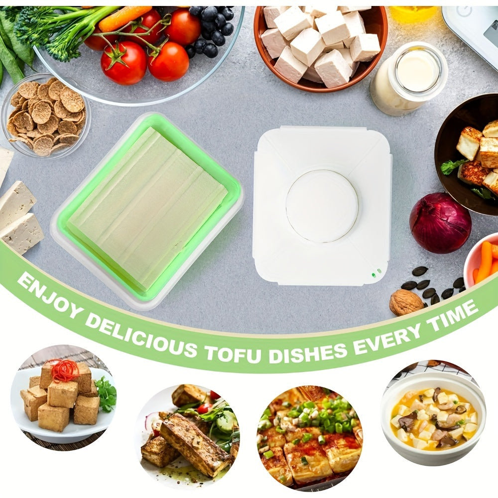 Adjustable Tofu Press Large Dishwasher Safe Drip Tray Vegan Food Prep
