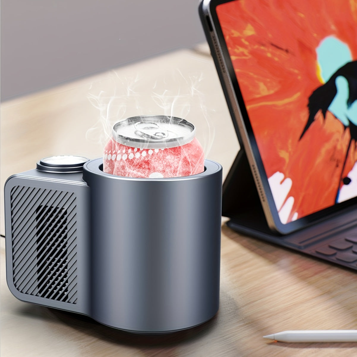 12V Travel Smart Mug with Temperature Control LED Display for Heating and Cooling