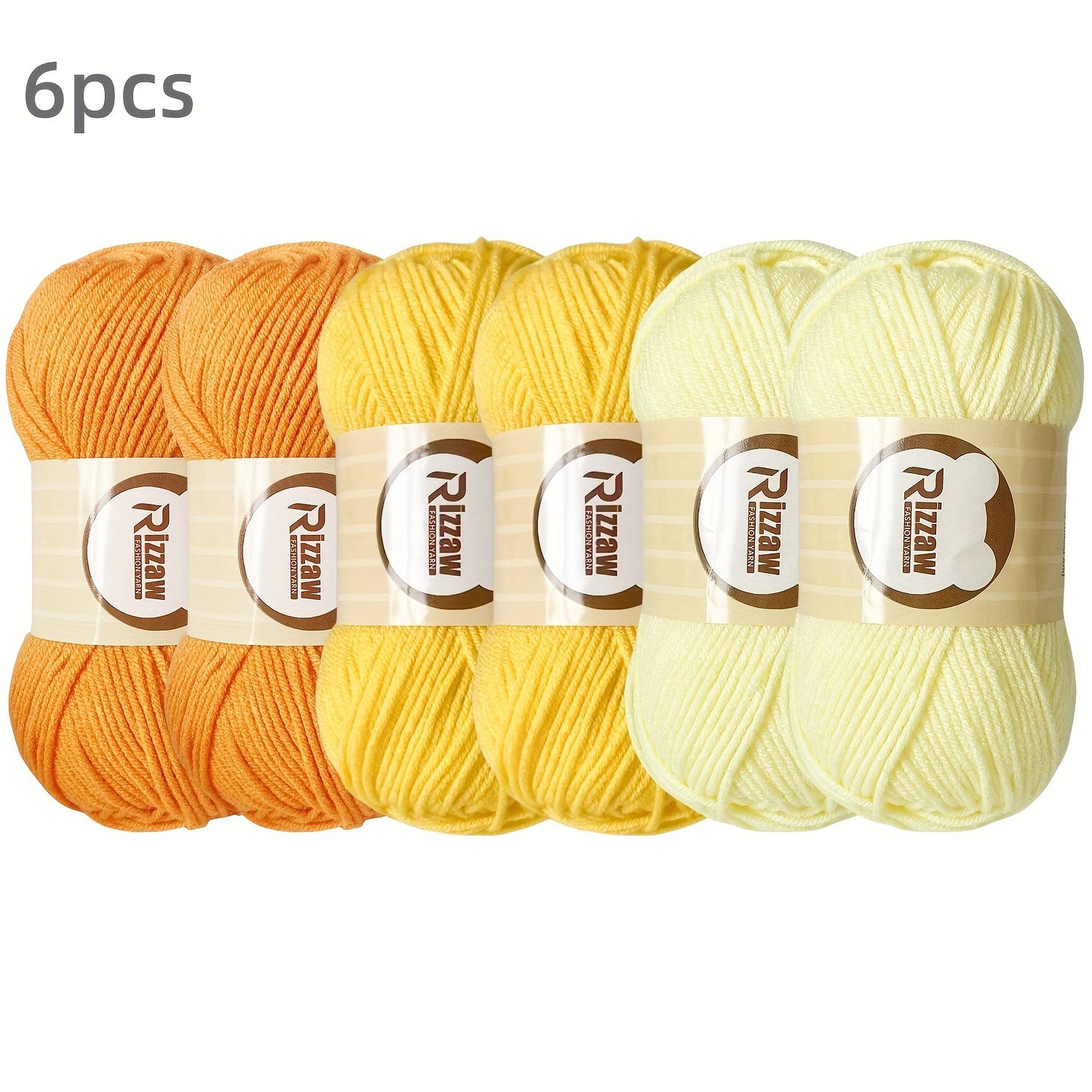 Six Soft Acrylic Yarn Bundles for Crochet and Knitting Valentine's Day Gifts