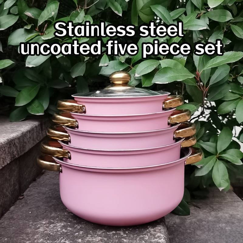 Ikkita tutqichli va shaffof shisha qopqoq bilan mustahkam zanglamas po'latdan yasalgan sho'rva qozoni - ochiq havoda lagerda, induktsion plitalarda ideal, qaynatmalar va jo'xori tayyorlash uchun mukammal, o'ylangan Rojdestvo va Thanksgiving sovg'asi.