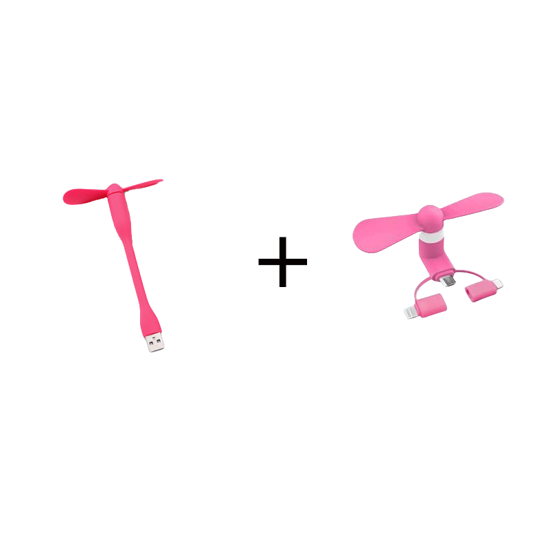 Mini USB Fans and 3-in-1 Phone Fan Set Portable Flexible Cooling Fans for Mobile Devices and Laptops