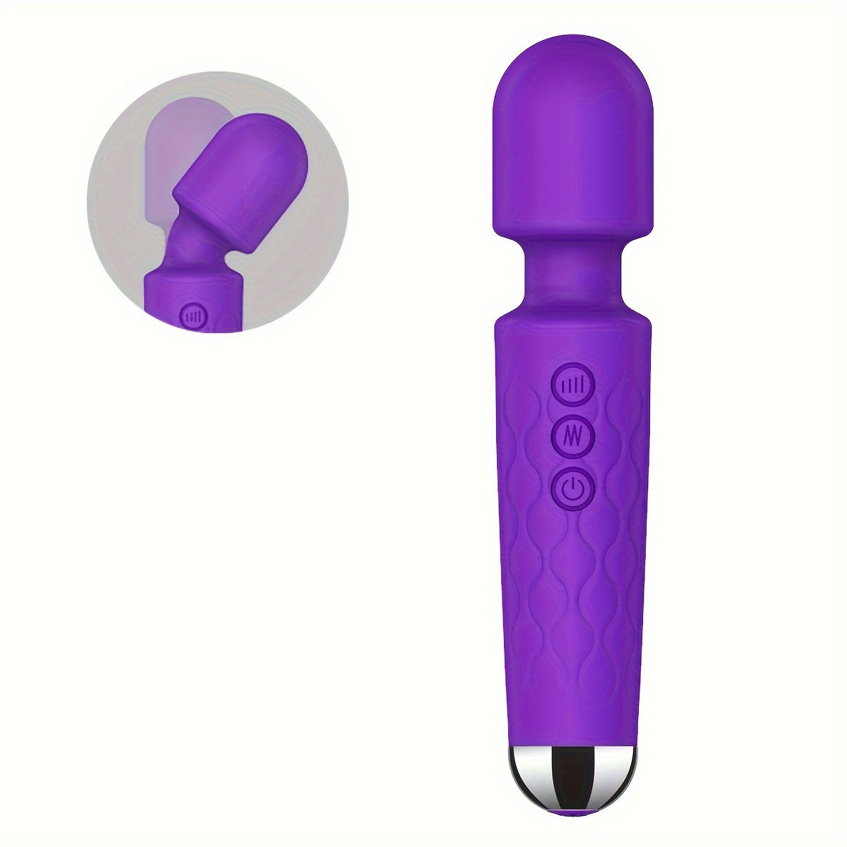 Women's Silicone Clitoral and Anal Vibrator Wand Sex Toy