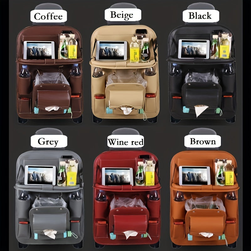 Car Interior Organizer Hanging Bag Seat Back Storage Tray for Garbage and Shopping