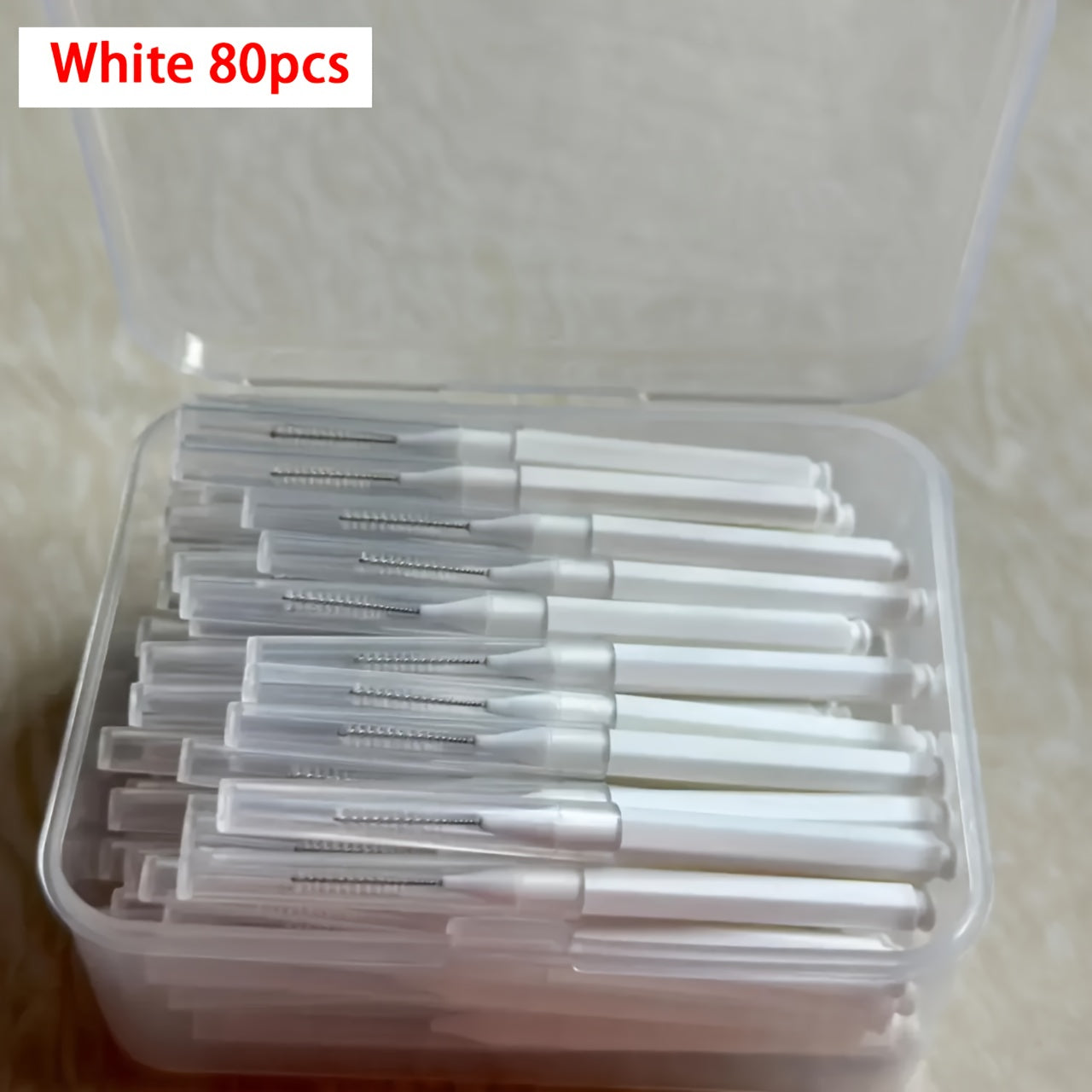 80 dona interdental cho'tkalar tishlarni tozalash uchun mikrotoʻqimalik sochlar bilan tartar olib tashlash