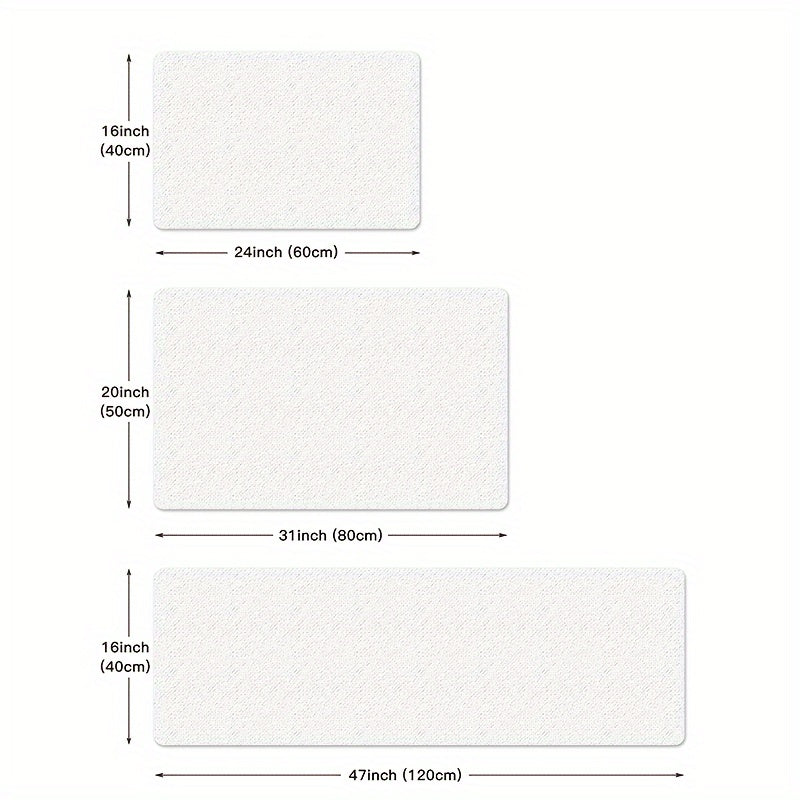 Farmhouse Kitchen Runner Rug Water-Resistant Braided Polyester Non-Slip Mat