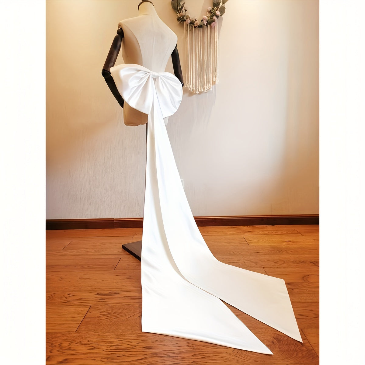 Satin Bow for Wedding and Prom Dresses 49.78cm x 149.86cm Bridal Accessory