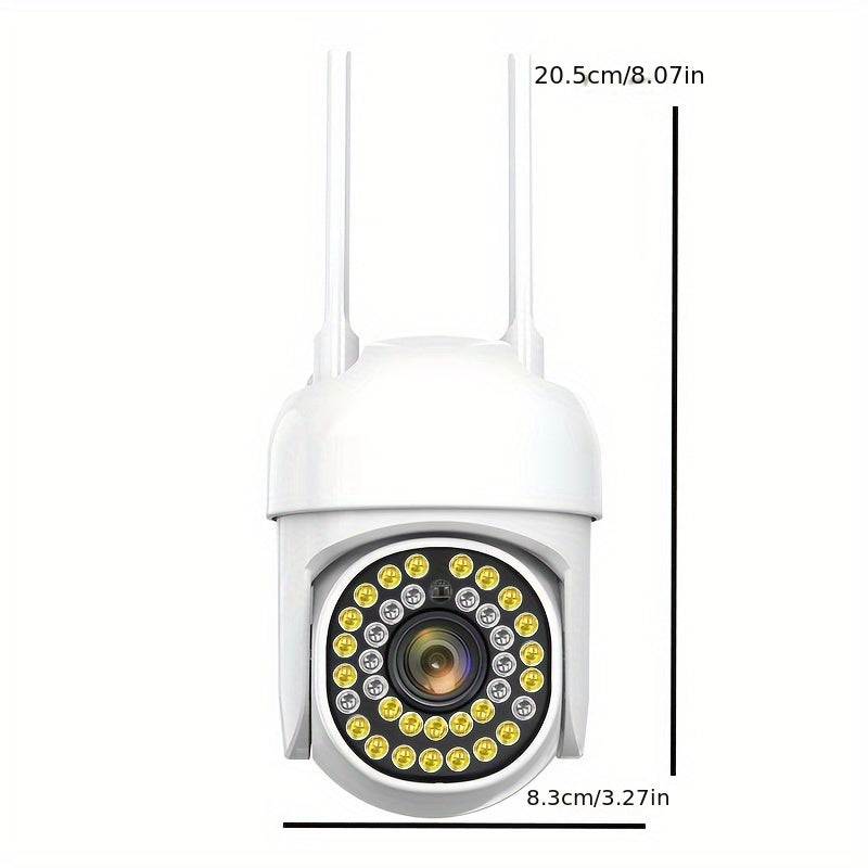 1080p HD Outdoor WiFi Security Camera with Panoramic View Waterproof Motion Detection and Two-Way Audio