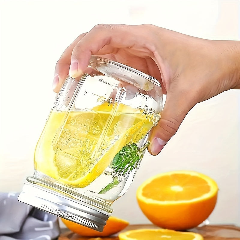 20 Pieces Can Lid Set for Regular and Wide Mouth Mason Jars with Silicone Sealing Rings