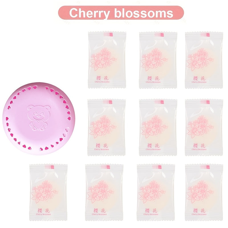 10pcs Long-Lasting Aromatherapy Air Fresheners with Extra Shell Solid Deodorizer Tablets for Home Car Bathroom Bedroom