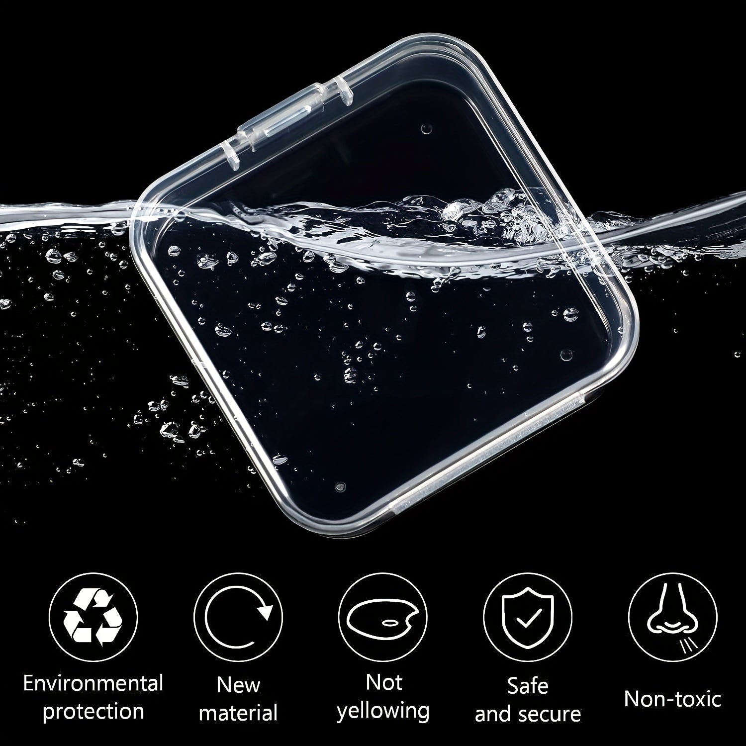 6 dona plastik saqlash qutilari kichik buyumlar uchun, tilla, o'yin detallarini tashkil etuvchi