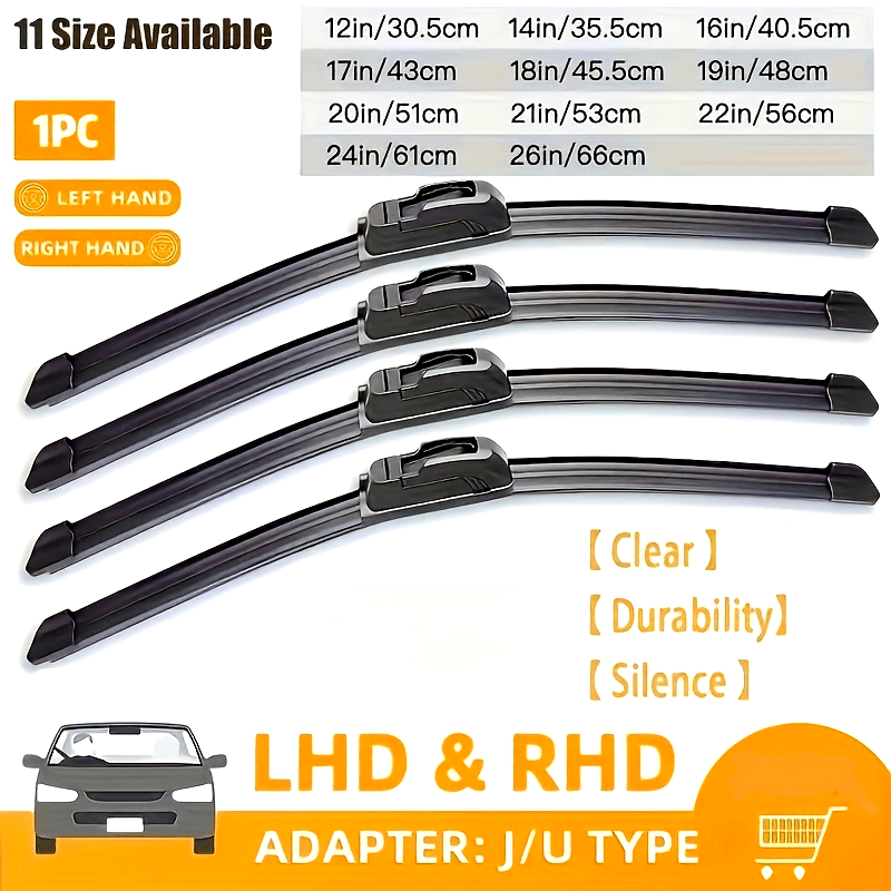 Universal Car Wiper U-Type Durable Quiet HD Wiper for All Models