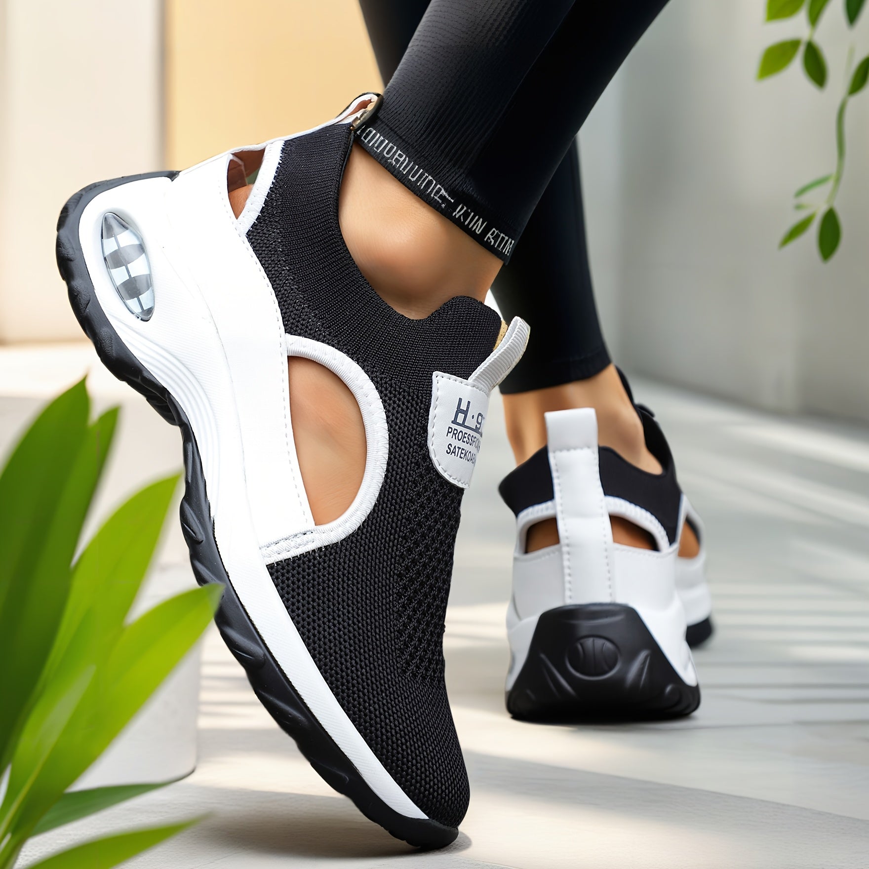 ayollarga mo'ljallangan nafas oluvchi slip-on sport poyabzali, barcha mavsumlar uchun kundalik ko'ylakli, ko'p rangli