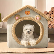 Small Cat and Dog Kennel House Four Seasons Washable Disassemblable Winter Warm Pet Shelter