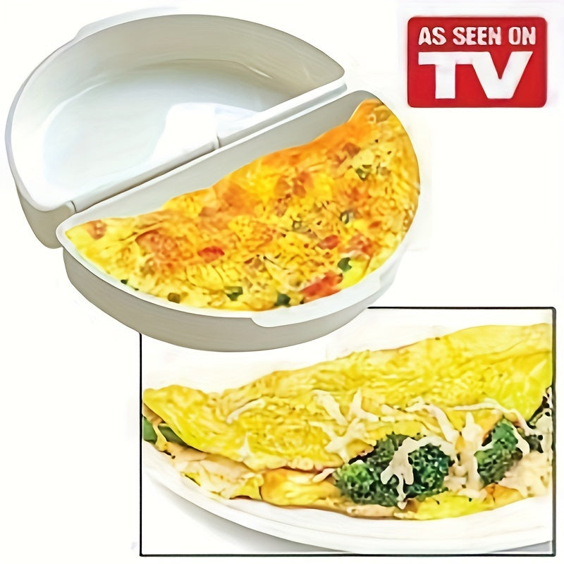 Microwave Egg Cooker Foldable Steamed and Fried Eggs Food-Safe Plastic White