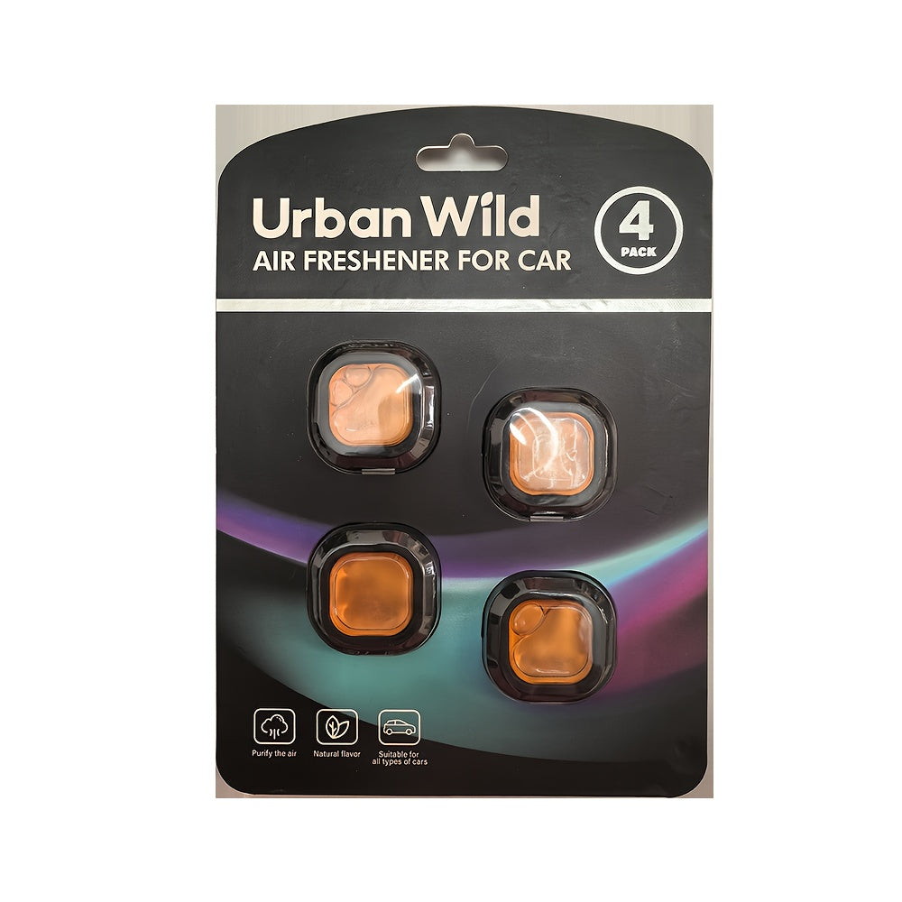 4 Pack Car Air Freshener Vent Clip Long-Lasting Odor Eliminator