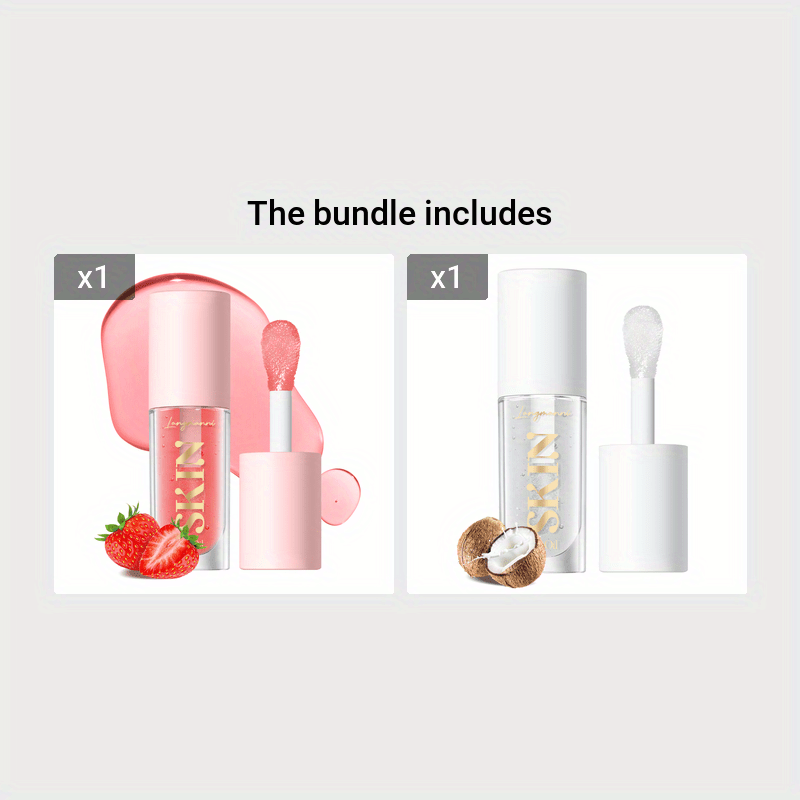 Women's 4-Color Moisturizing Lip Oil Hydrates Nourishes Brightens