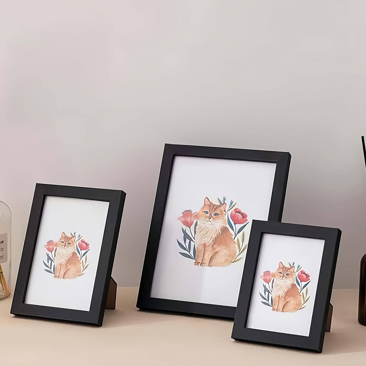 Galereya devori uchun qora foto ramka to'plami, fotosuratlar va uy bezaklari uchun mukammal