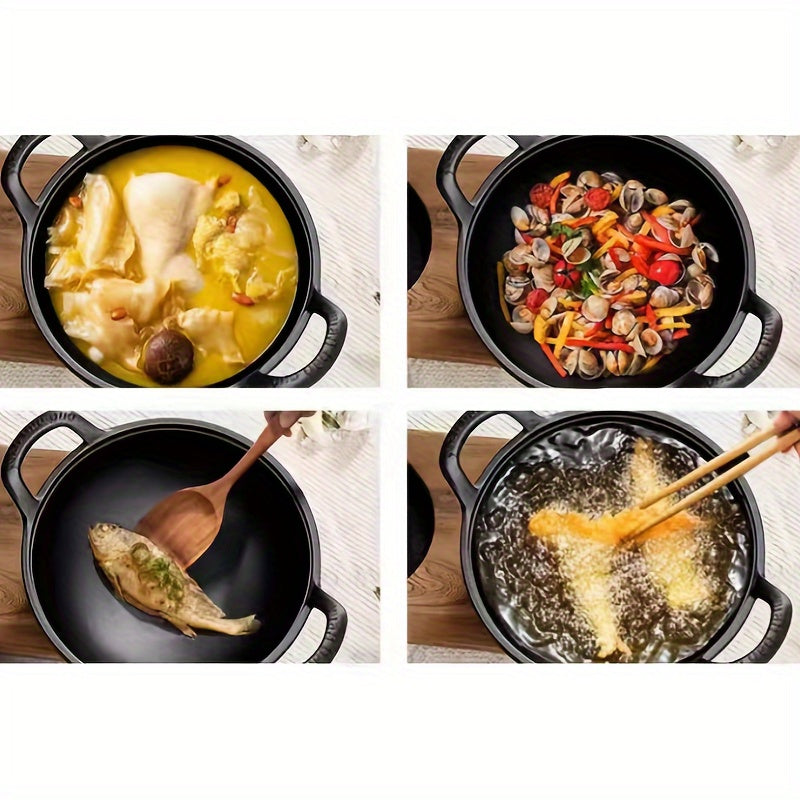 Cast Iron Skillet Set 24.99cm and 19.99cm Frying Pans Uncoated Cookware