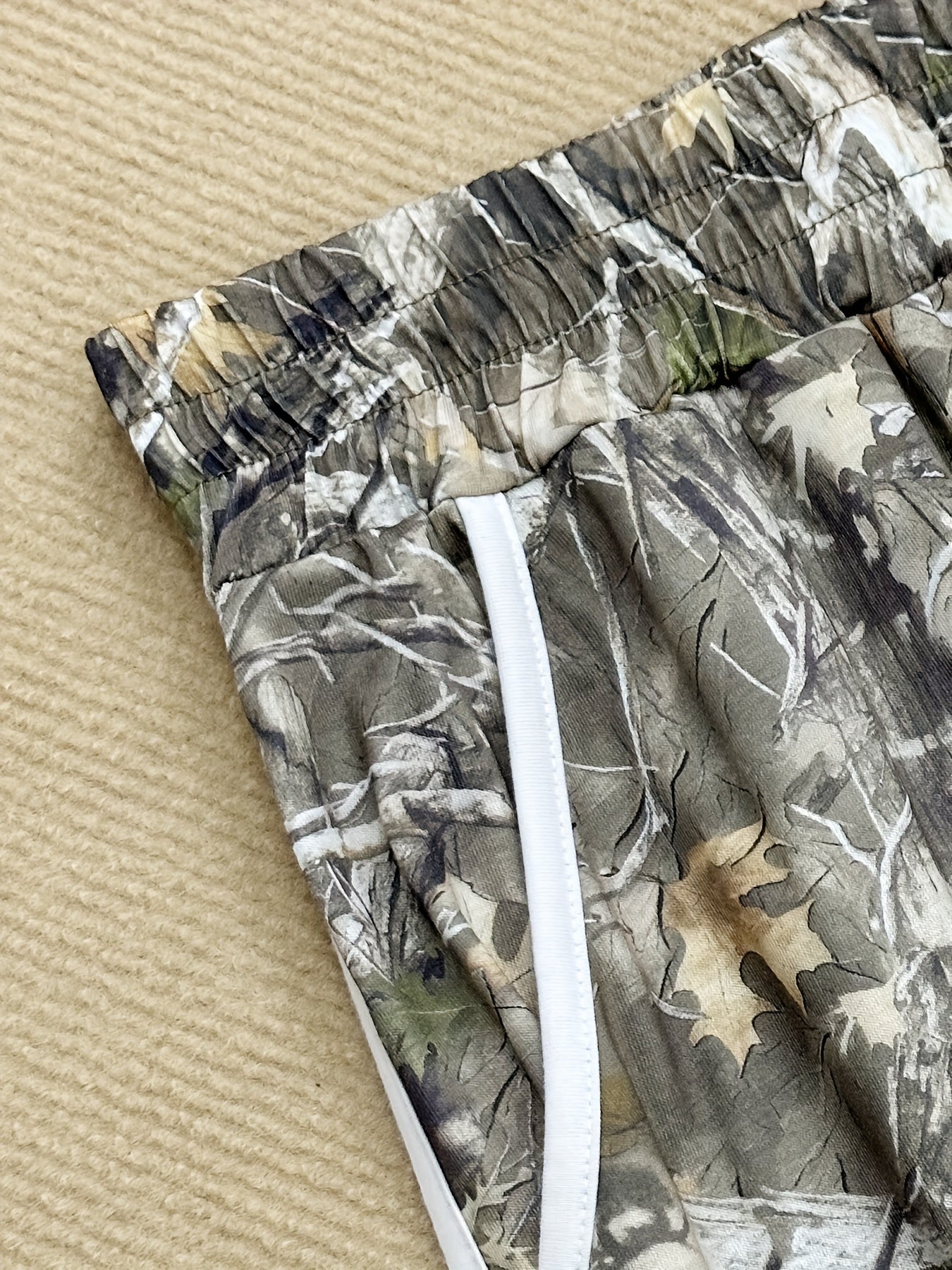 Women's Camouflage Casual Straight-Leg Pants with Pockets Lightweight Polyester