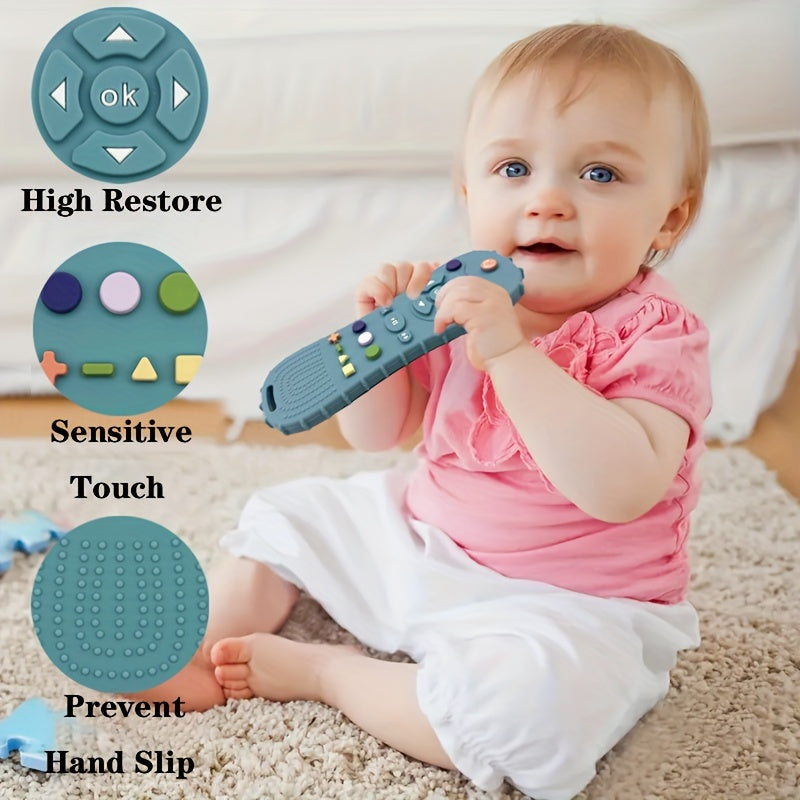 Baby Teething Toy Silicone Simulation Remote Control Handle for Babies