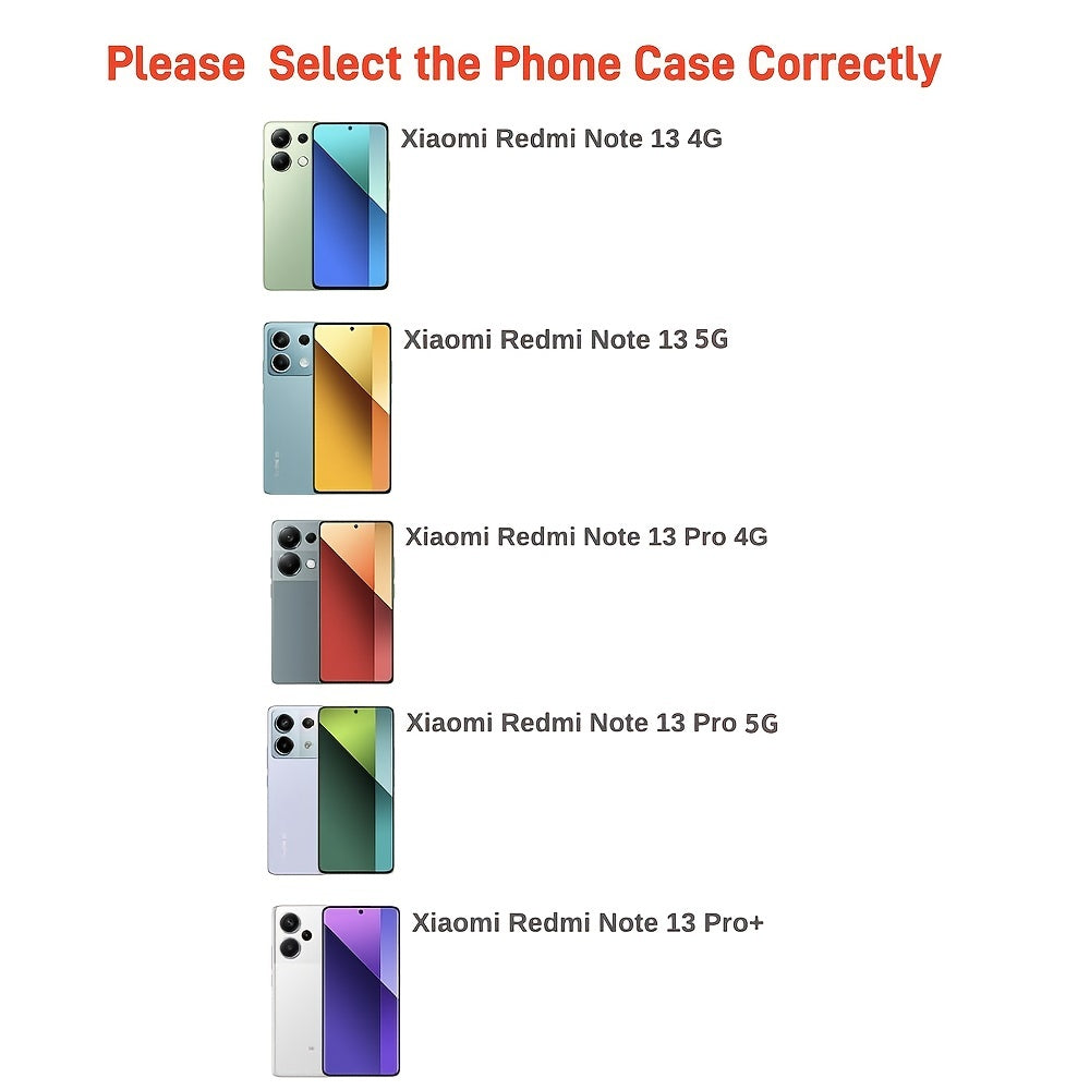 Black PC Phone Case for Xiaomi Redmi Note 13 with Card Holder Camera Cover and Kickstand