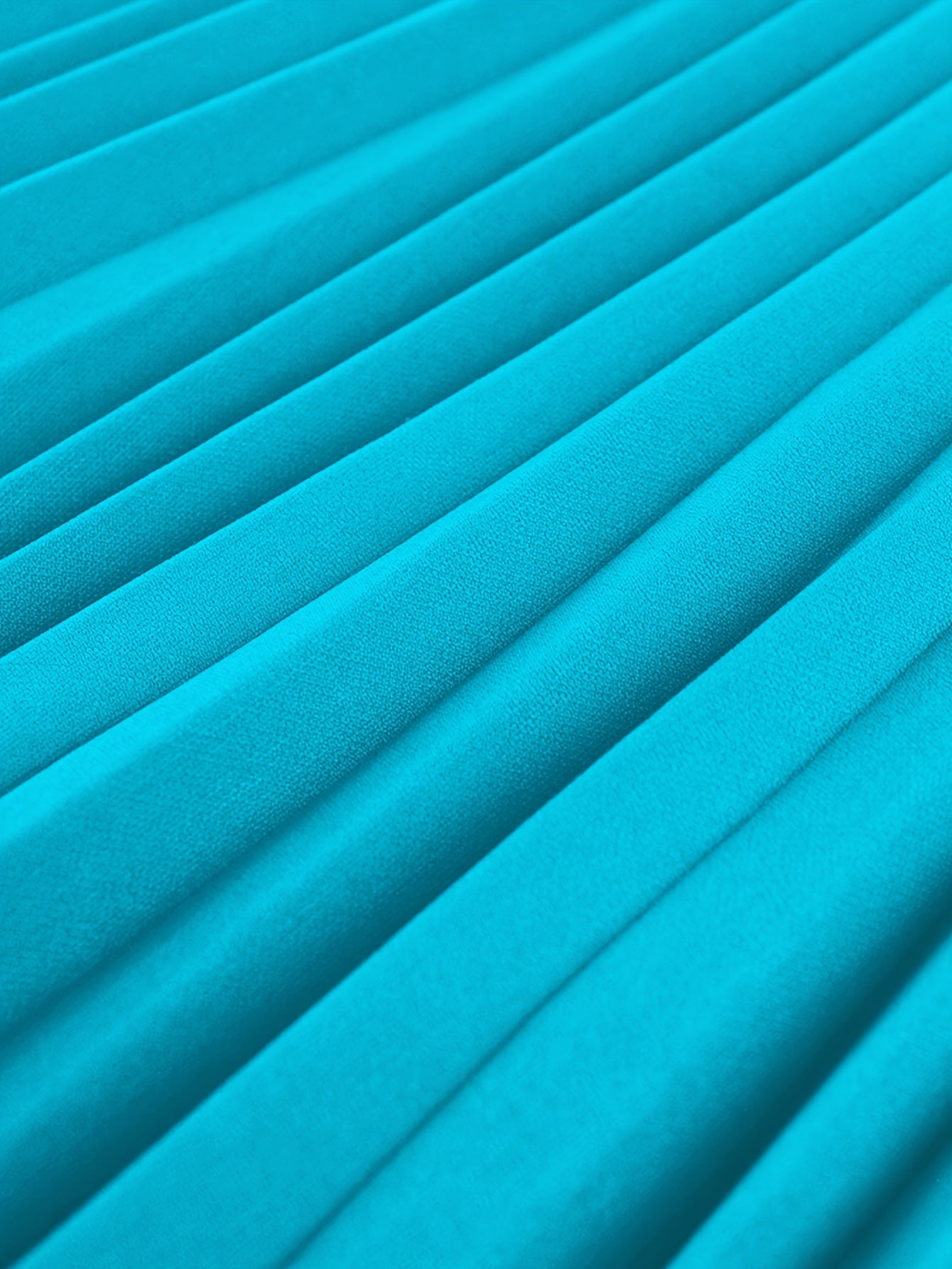 Women Orange Pleated Polyester Blend Midi Party Dress Asymmetrical Ruffle Neck