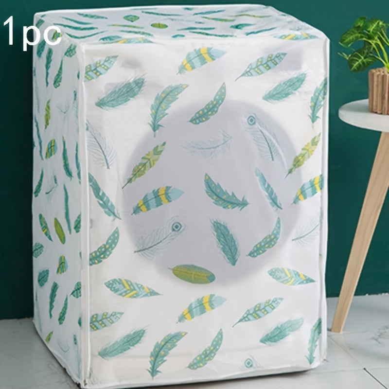 Semi-Transparent Waterproof Sun-Protective Washing Machine Cover for Front Loaders