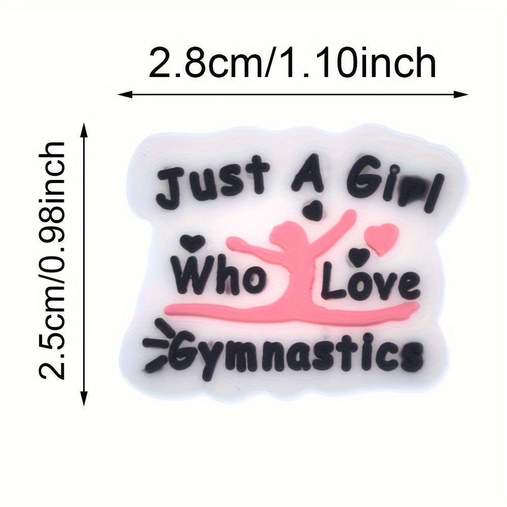 15pcs Gymnastics Shoe Charms PVC Plastic for Trampoline and Rings