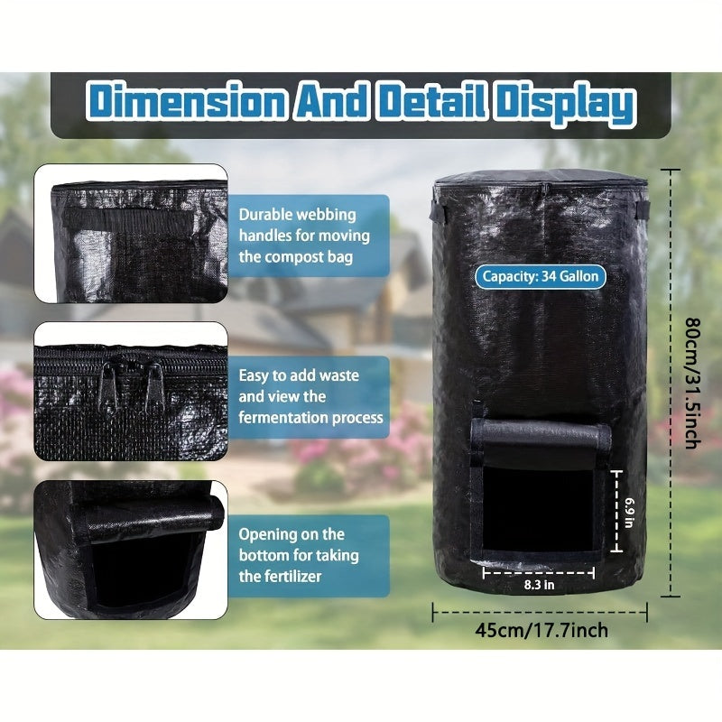 Waterproof Eco-Friendly Compost Bag 13.8x23.6 Inches for Kitchen and Garden Waste