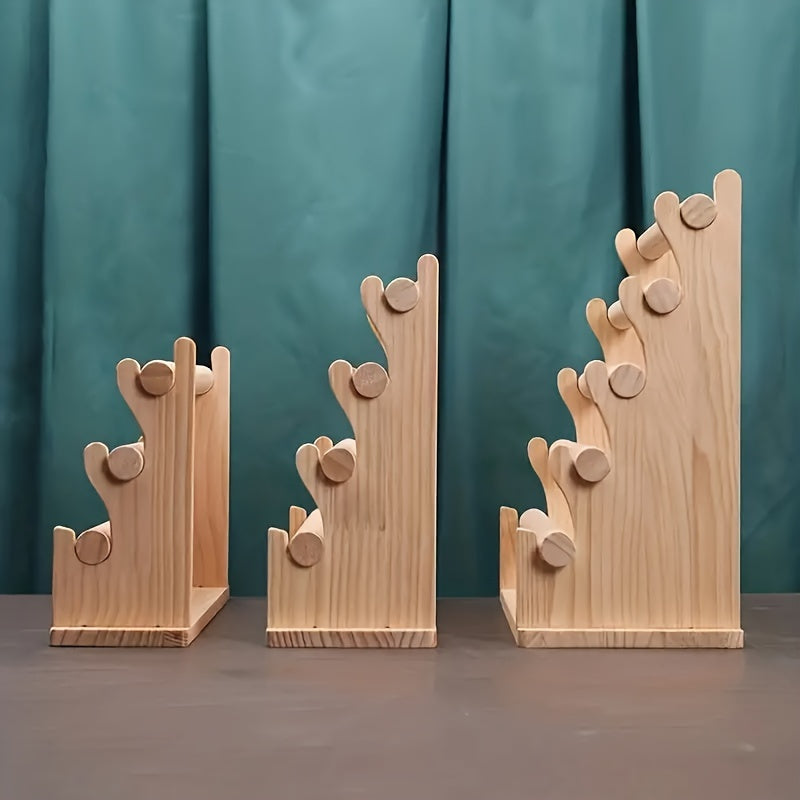 Деревянная подставка для украшений с несколькими уровнями для организации аксессуаров