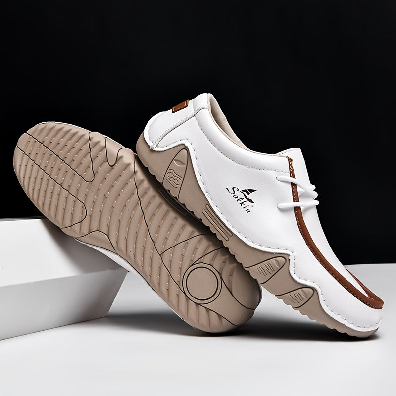 Women's Casual Lace-Up Loafers Flat Shoes Rubber Sole Flannel Lining