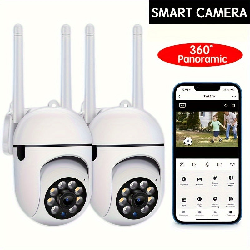 Wireless 360° Home Security Camera with Night Vision and E27 Lamp Compatibility