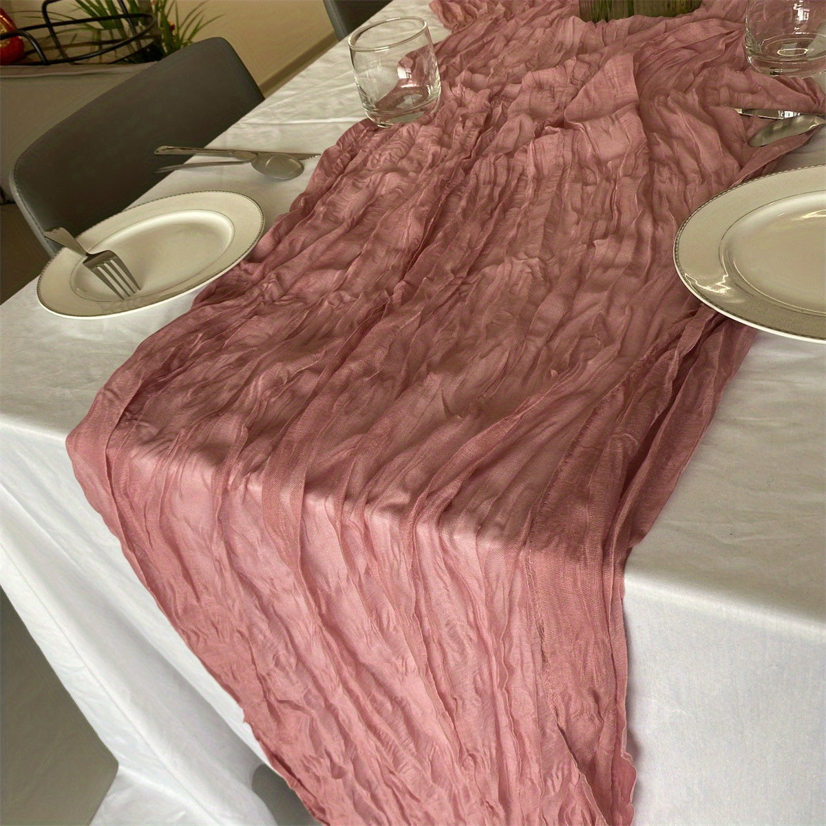 Boho Cheesecloth Table Runner for Home Decor and Events